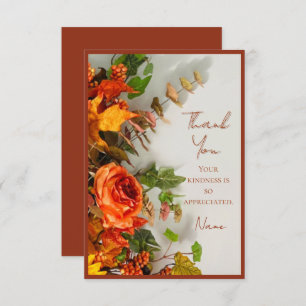 Thanksgiving Florals Holiday Spice Invitation Card