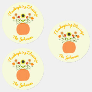 Thanksgiving Flowers in Pumpkin Custom