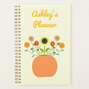 Thanksgiving Flowers in Pumpkin Custom Planner