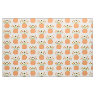 Thanksgiving Flowers in Pumpkin Patterned Fabric