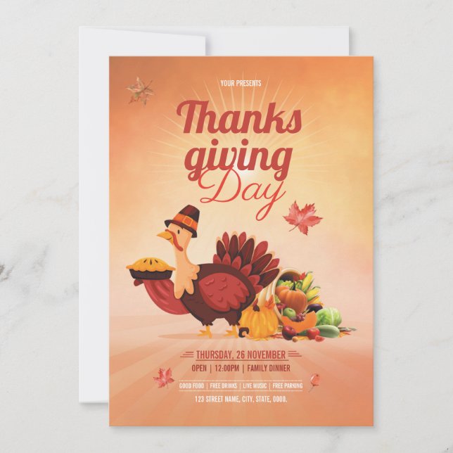 Thanksgiving Flyer template (Front)