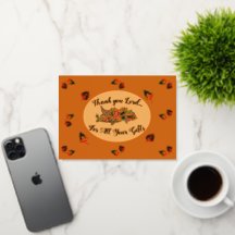 Thanksgiving Folded Foil Greeting Card