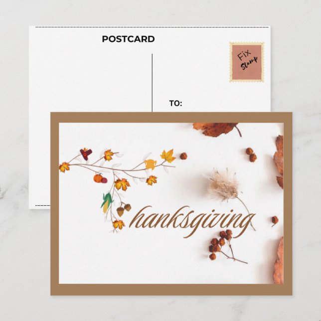 Thanksgiving Foliage Postcards 03 (Front/Back)