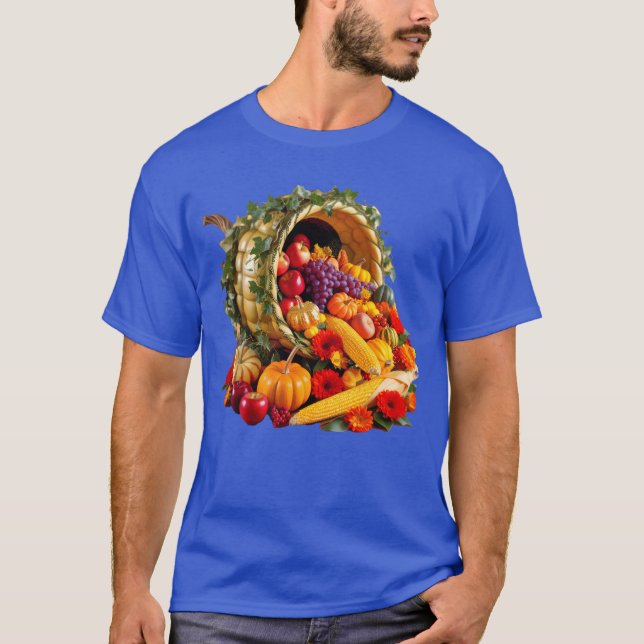 Thanksgiving Food Basket vintage T-Shirt (Front)
