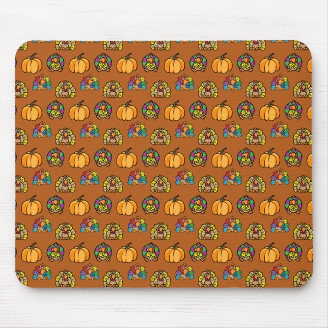 Thanksgiving Food Mouse Mat (Front)