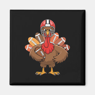 Thanksgiving Football Cool Football Turkey For Men Magnet