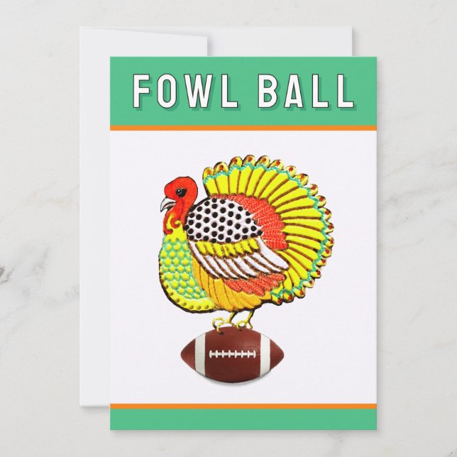 Thanksgiving Football Invitation (Front)