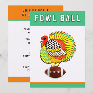 Thanksgiving Football Invitation