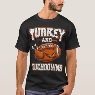 Thanksgiving Football Men Boys Kids Turkey And Tou T-Shirt