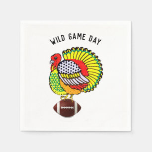 Thanksgiving football napkin