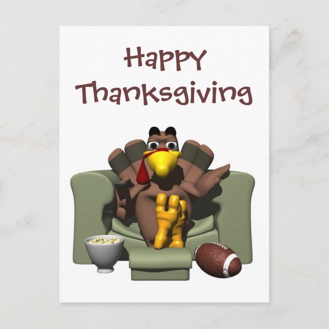 Thanksgiving Football Postcard (Front)