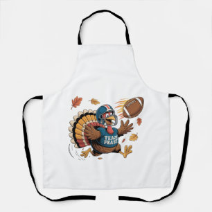 Thanksgiving Football Turkey Fantasy Football Apron