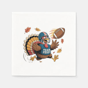 Thanksgiving Football Turkey Fantasy Football Napkin