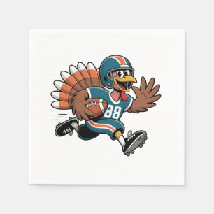 Thanksgiving Football Turkey Fantasy Football Napkin