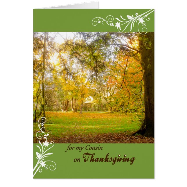 Thanksgiving for Cousin Fall Colours Park Scene (Front)