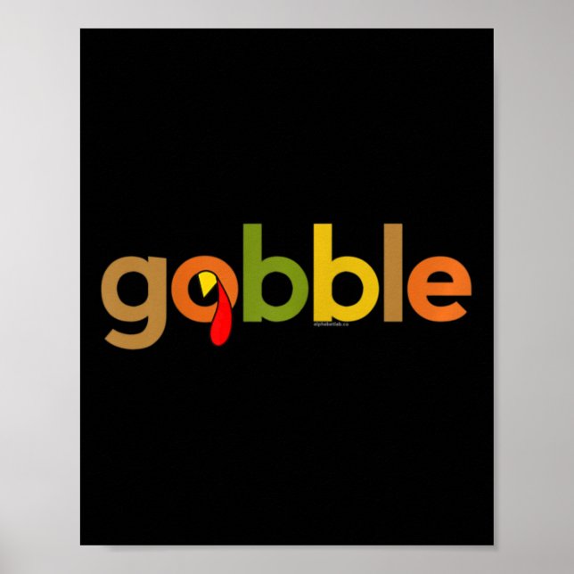 Thanksgiving For Women Her Gobble Turkey Day Thank Poster (Front)