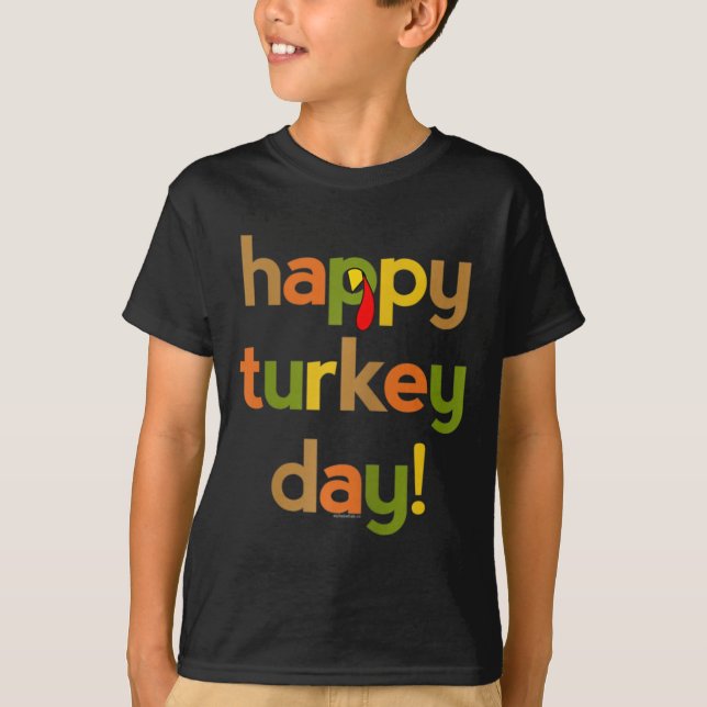 Thanksgiving For Women Her Happy Turkey Day Fall T T-Shirt (Front)