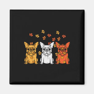Thanksgiving French Bulldog Fall Frenchie Dog Men Magnet