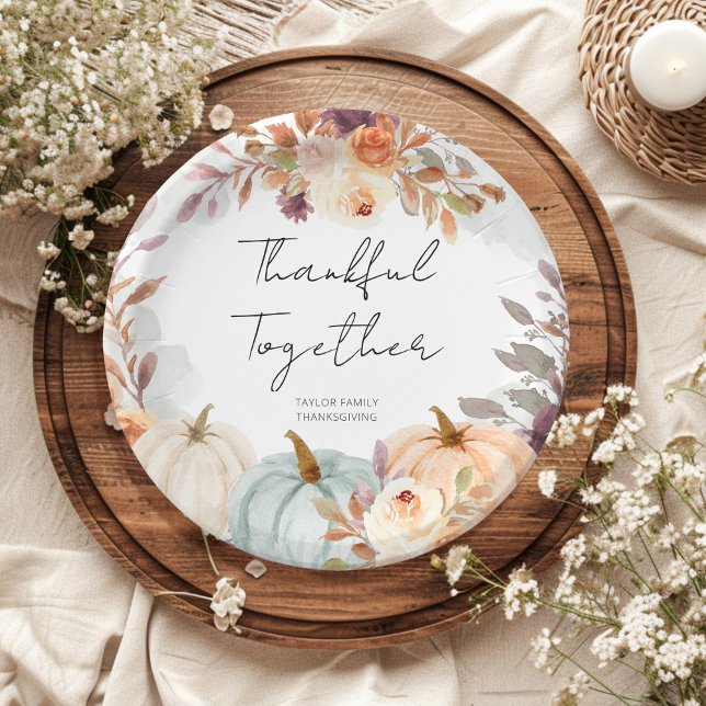 Thanksgiving Friends Giving Dinner Paper Plate (Creator Uploaded)