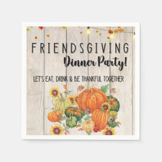 Thanksgiving Friendsgiving Cocktail Napkins