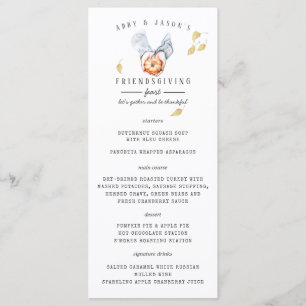 Thanksgiving Friendsgiving Dinner Menu