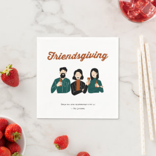 Thanksgiving Friendsgiving Friend Dinner Party Napkin