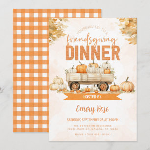 Thanksgiving Friendsgiving Potluck Dinner Invitation