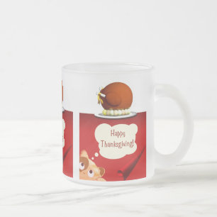 Thanksgiving Frosted Glass Mug