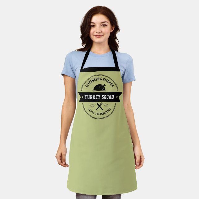 Thanksgiving Funny Turkey Apron (Worn)