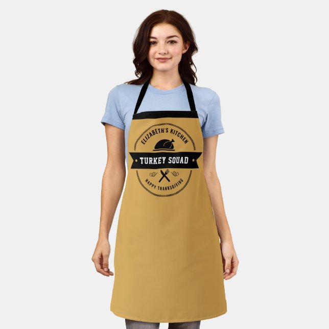 Thanksgiving Funny Turkey Apron (Worn)