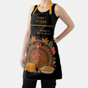 Thanksgiving, Funny Turkey Chef, Gobble, Modern Apron