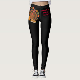 Thanksgiving, Funny Turkey Chef, Gobble, Modern Le Leggings
