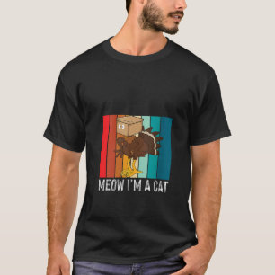Thanksgiving Funny Turkey Fake Cat Retro Meow I m  T-Shirt