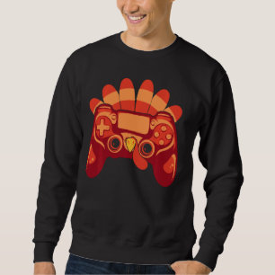 Thanksgiving Gamer Turkey Gaming Controller Kids B Sweatshirt