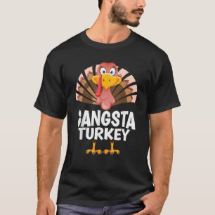 Thanksgiving Gangsta Turkey Matching Pajama T-Shirt