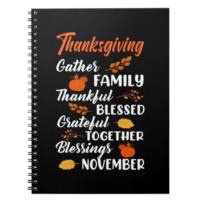 Thanksgiving Gather Family Notebook (Front)