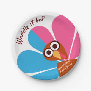 Thanksgiving Gender Reveal Paper Plate