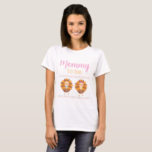 Thanksgiving Gender Reveal Turkey Mummy T-Shirt