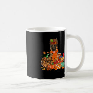 Thanksgiving German Shepherd With Turkey Fall Pump Coffee Mug