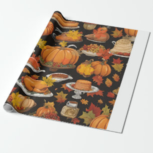 Thanksgiving gift wrapping paper