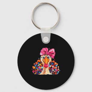Thanksgiving Girls,coquette Turkey Funny Women, Gi Key Ring