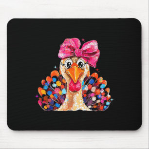 Thanksgiving Girls,coquette Turkey Funny Women, Gi Mouse Mat