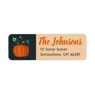 Thanksgiving Give Thanks Pumpkin Address Labels