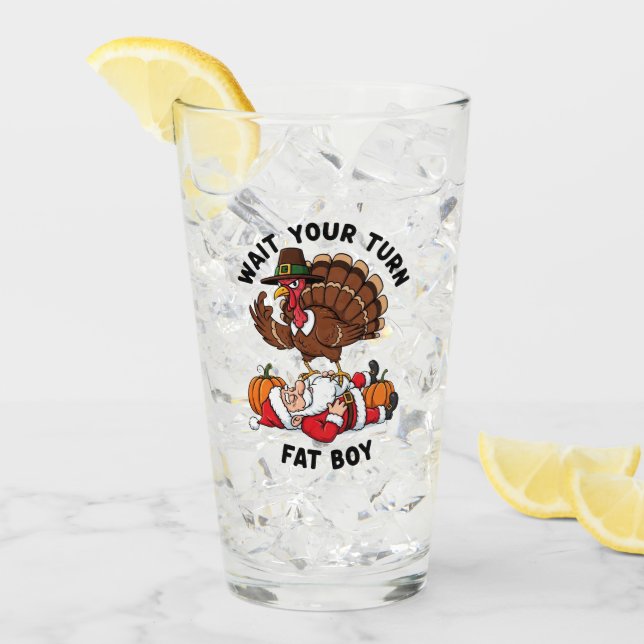 Thanksgiving Glass Cup (Front Ice)