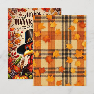Thanksgiving Glowing Autumn Dance Party Wallpaper Holiday Postcard