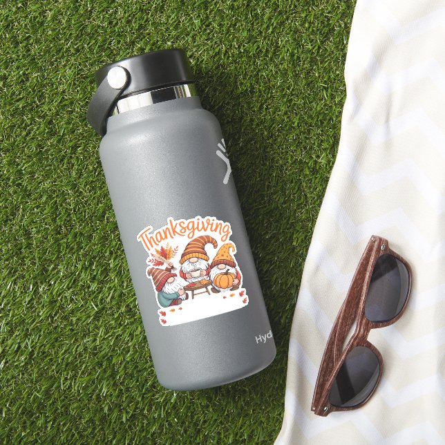 Thanksgiving Gnome Fall Leopard Turkey Essential T (HydroFlask Insitu)