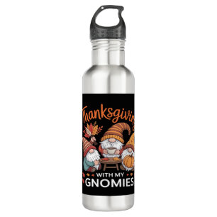 Thanksgiving Gnome Fall Leopard Turkey Essential T 710 Ml Water Bottle