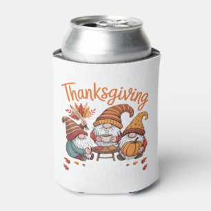 Thanksgiving Gnome Fall Leopard Turkey Essential T Can Cooler