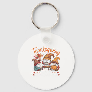 Thanksgiving Gnome Fall Leopard Turkey Essential T Key Ring