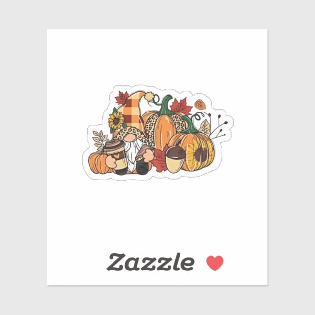 Thanksgiving Gnomes Fall Leaves Gnomes Funny Fall  (Sheet)